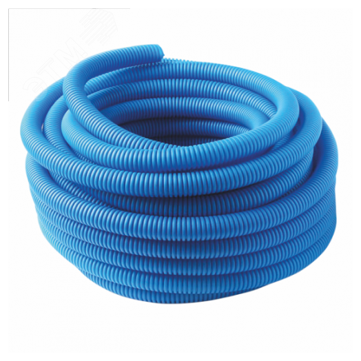 Труба гофрированная 25 диаметр синяя бухта 50м