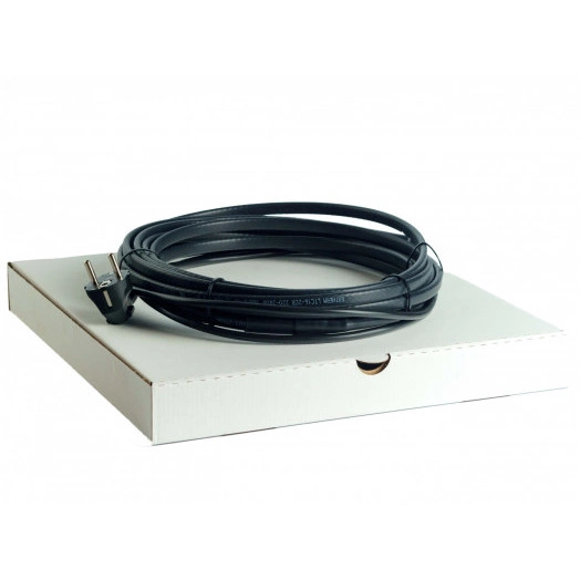 Комплект саморегулирующегося нагревательного кабеля (на трубу), 16Вт/м,  установочный кабель,  евровилка с заземлением