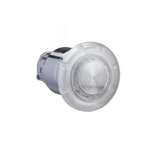 Головка кнопки грибовидная с подсветкой пруж возврат белая