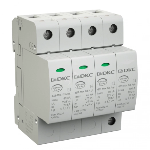 Ограничитель перенапряжения класс II 2П L-N-PE 40кА (8/20) с удаленным контролем
