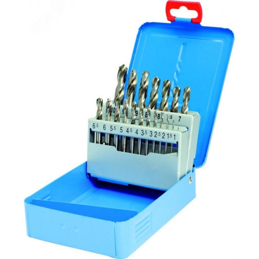 Набор сверл по металлу, 25 пр., d 1.0-13.0 мм x 0.5, DIN 1897, HSS-GK, Тип N, очень короткие