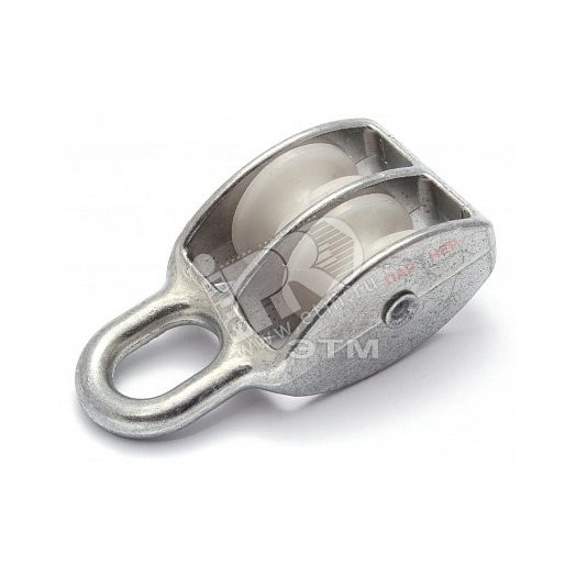 Блок для троса двойной 30мм нейлоновый шкив (трос 8мм)