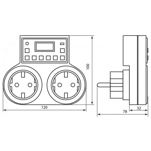 Розетка с таймером (недельная) 3500W/16A 230V, Stekker