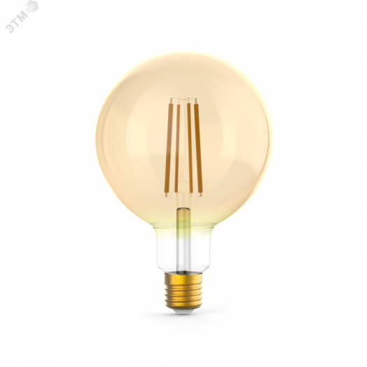 Лампа светодиодная LED 10 Вт 820 Лм 2400К Е27 G125 golden диммируемая Filament Gauss