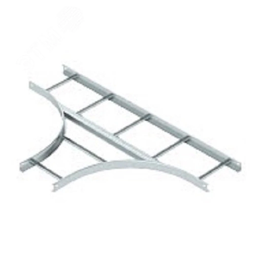 Т-образная секция лестничного лотка 60х300мм R=500мм