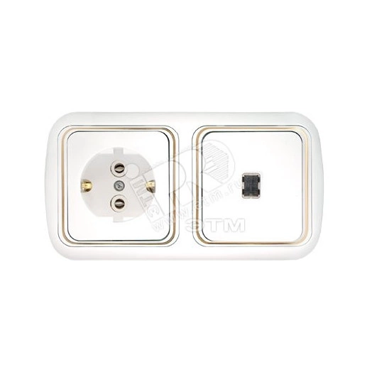 Беларусь блок 1-кл выкл с индик+розетка зк В-РЦ-599