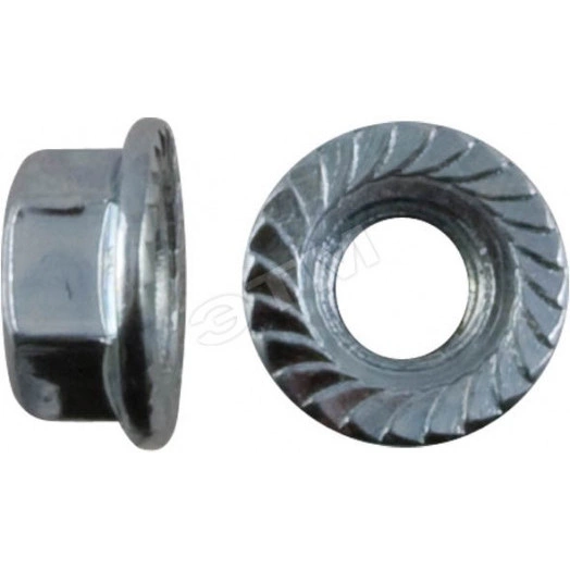 Гайка DIN6923 М10 шестигранная с фланцем оцинкованная (100 шт)