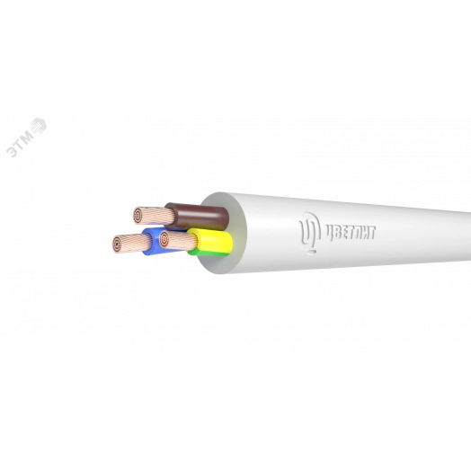 Провод ПВС 2х4+1х4 белый