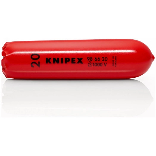 Колпачок защитный самофиксирующийся для кабелей VDE 1000V диэлектрический внутренний 20мм L=100мм предохраняет от прикосновения к неизолированныеованным проводникам находящимся под напряжением