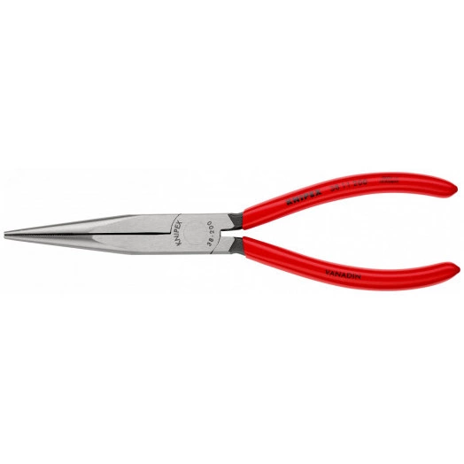 Плоскогубцы механика плоскокруглые губки с крестовой насечкой L-200 мм чёрные обливные рукоятки блистер KN-3811200SB