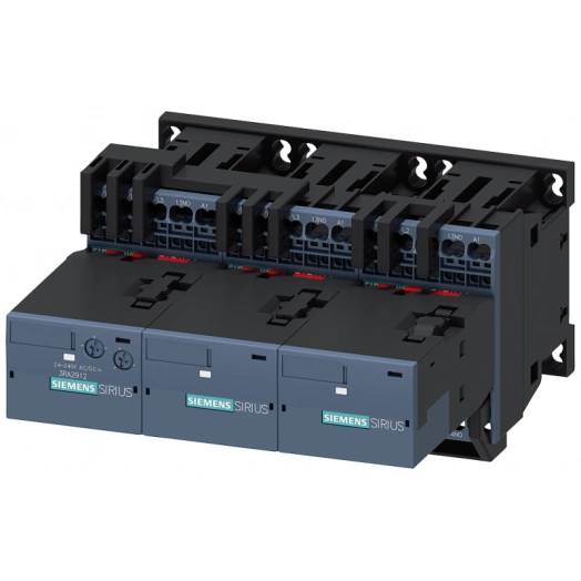 Сборка по схеме "звезда-треугольник" с лог. AC3 11кВт/400В AC 110В 50/60Гц 3п типоразмер S00 пружинные клеммы эл. и мех. взаимная блокировка 1НО Siemens 3RA24178XF312AF0