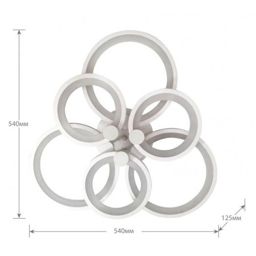 Светильник светодиодный LCL-1003 140Вт люстра управляем. бел. Camelion 14611