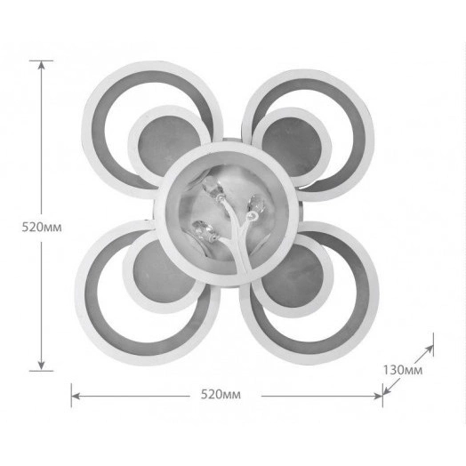 Светильник светодиодный LCL-1018 120 Вт люстра управляем. бел. Camelion 14626