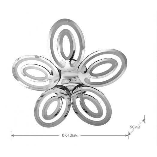 Светильник светодиодный LCL-1026 155Вт люстра управляем. бел. Camelion 14634