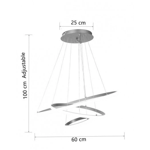Светильник светодиодный LCL-1029 100Вт люстра управляем. бел. Camelion 14637