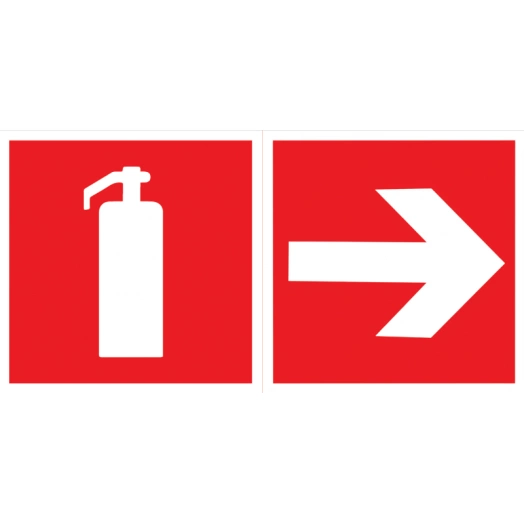 Знак "ОГНЕТУШИТЕЛЬ / СТРЕЛКА" 300х150мм для аварийно-эвакуационного светильника Giant/Vision/Twofold/Evade VARTON V5-EM03-60.003.044