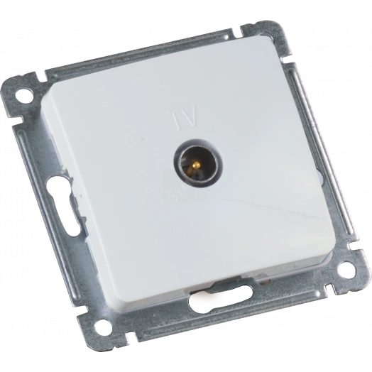 MASTER Розетка телевизионная оконечная скрытой установки, в рамку, белый