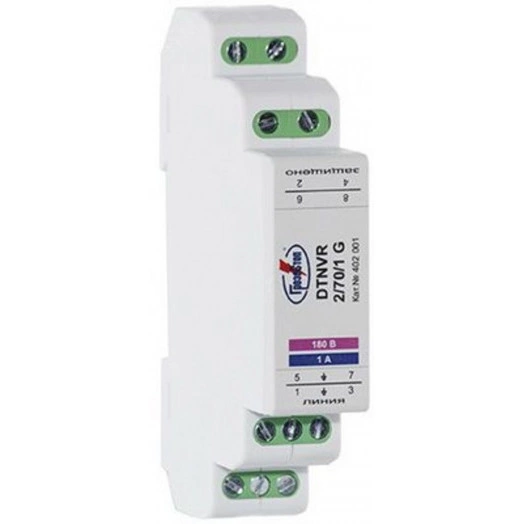 УЗИП ГРОЗОСТОП DTNVR 1/280/1 G , Uс - 280 В, IL - 1 А, In (8/20) - 20 кА.