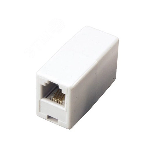 Проходной телефонный адаптер RJ-14(6P4C) (гнездо-гнездо)