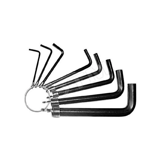 Ключи шестигранные на кольце, 8 шт (2-10 мм) CrV