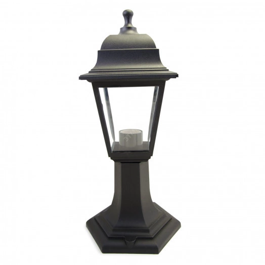 Светильник НТУ-04-60-001 Оскар черный прозрачное стекло E27 IP44