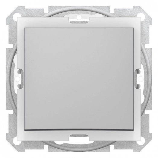 Выключатель одноклавишный, в рамку, IP44, алюминий