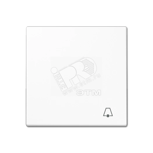 Клавиша для  выключателя с символом  звонок   белая