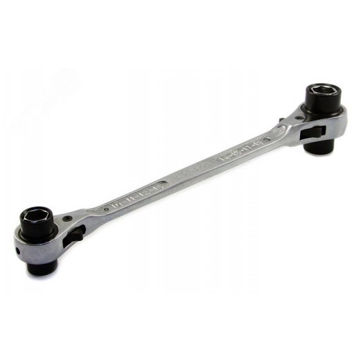 Ключ 8 в 1 комбинированный трещоточный реверсивный 8х10-13х14-15х17-19х22 хромированный