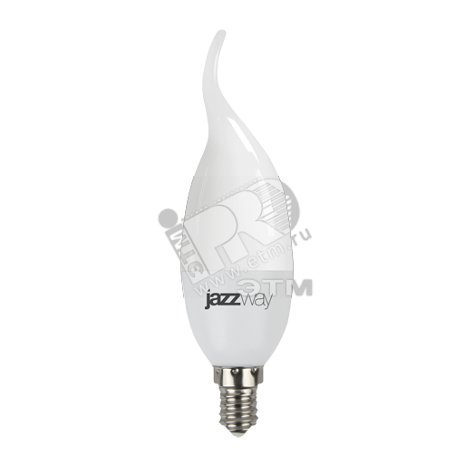 Лампа светодиодная LED 9Вт Е14 холодный матовая свеча на ветру