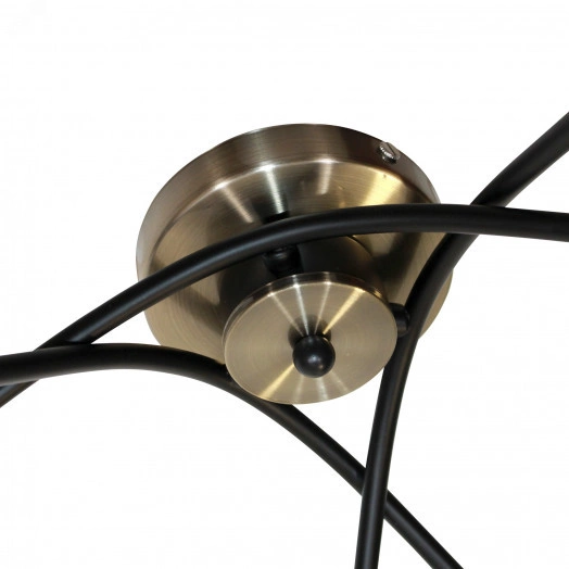 Светильник 11267В-3/6 черн (Плафон 8368) НПБ 01-6х60-120 Е27 ИУ Светильник потолочный