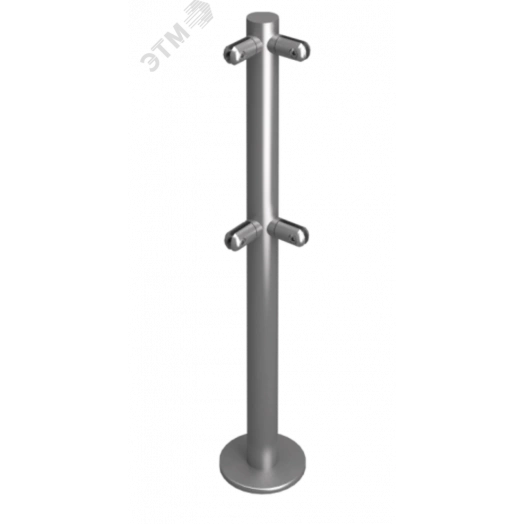 Стойка ограждения под стекло L-образная h=400мм