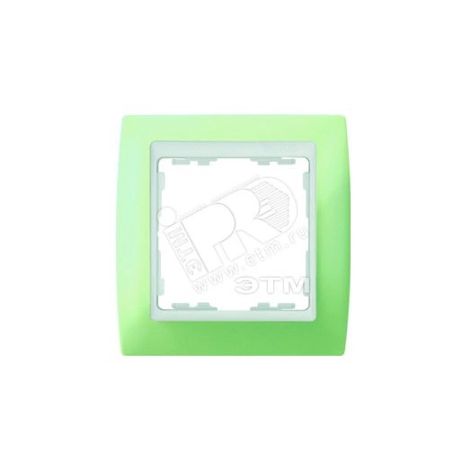 Рамка на 2 поста, S82, пастель зеленая - белый