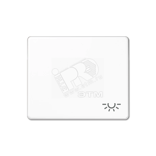 Клавиша для выключателя с символом  освещение   белая