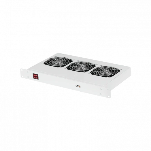 Вентиляторная полка TLK 19д 1U 3 вентилятора Г260мм без шнура питания серая