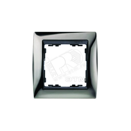 Рамка на 4 поста, S82, вороненая сталь - графит