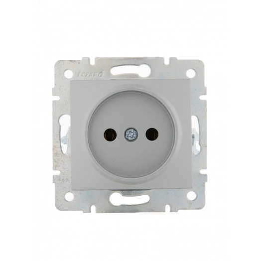 KARINA Розетка б/з керамика матовое серебро (10шт/120шт)