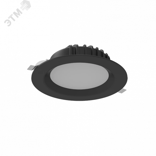 Светильник светодиодный ДВО-16Вт 2700...5700К DL-01 Черный DALI Tunable White