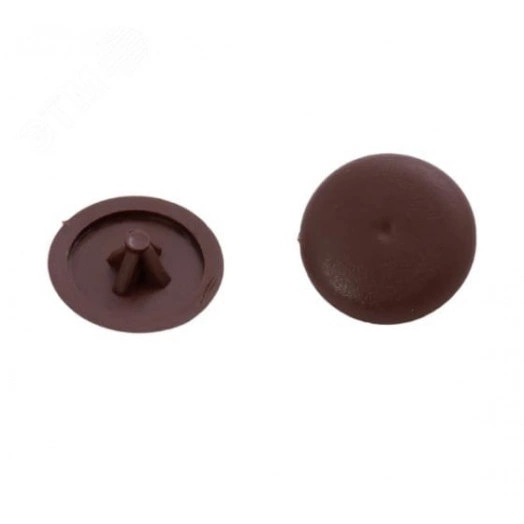 Заглушка на шуруп с крестообразным шлицем PZ 2 коричневая (100 шт.)