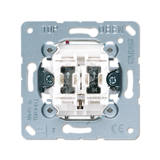Кнопка без фиксации 2-клавишная (2 НО контакта с 2-мя лампами тлеющего разряда арт.- 94 в комплекте). Механизм. 10A 250V