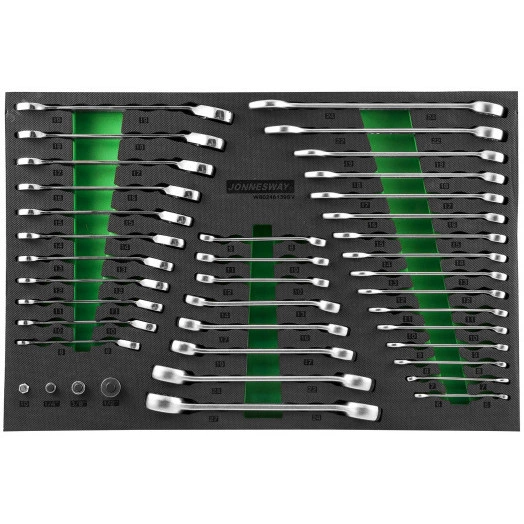 Набор ключей гаечных и адаптеров в EVA ложементе 560х400 мм, 39 предметов