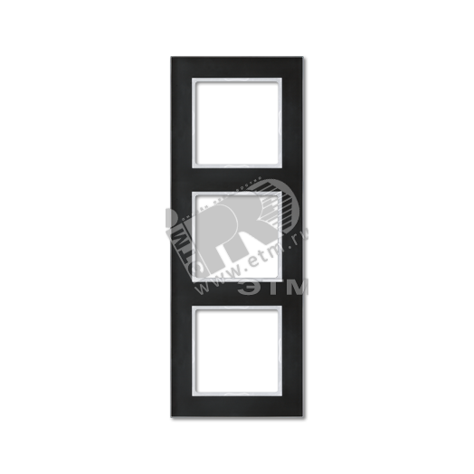 Рамка 3-я для горизонтальной/вертикальной установки  Серия- ACreation  Материал- стекло  Цвет- черный