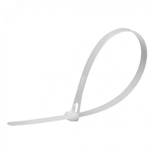 Хомут нейлоновый многоразовый 8x300мм, белый (100шт в упак) Stekker