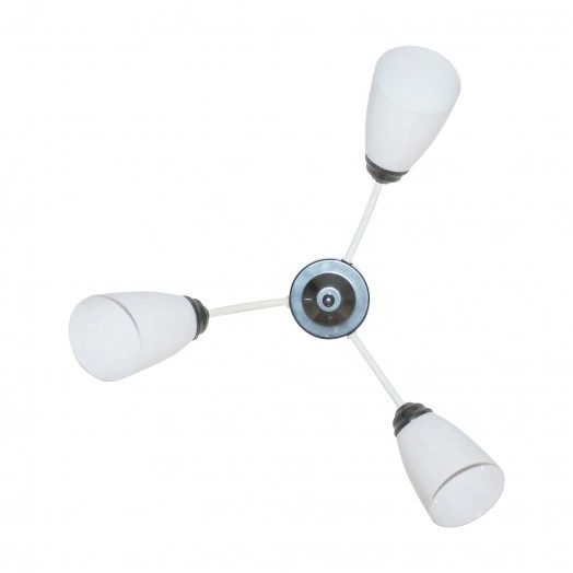 Светильник Китти 131 бел. хром (плафон П0475) НПБ 01-3х60-194 Е27 ИУ