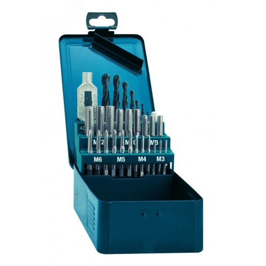 Набор резьбонарезного инструмента No 6051 HSS - метчики, 28 пр., M3-M4-M5-M6-M8-M10-M12