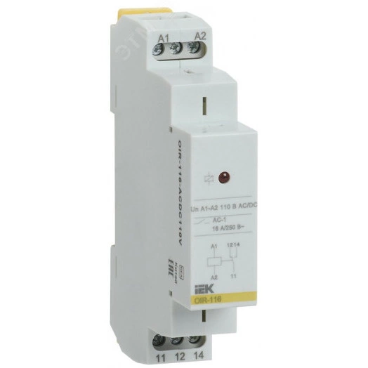 Промежуточное реле OIR 1 конт (16А). 110 В AC/DC