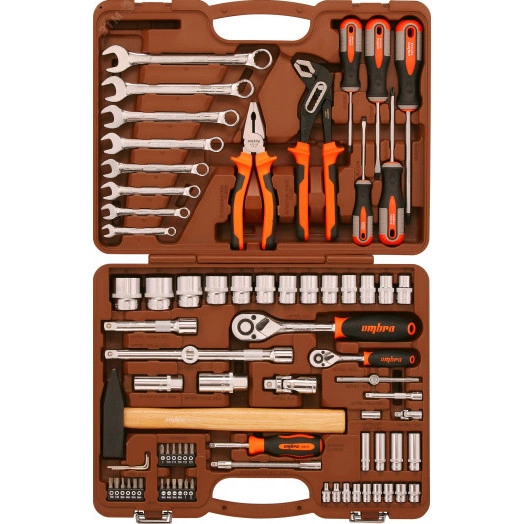 Набор инструмента универсальный 1/4'', 1/2''DR, 77 предметов