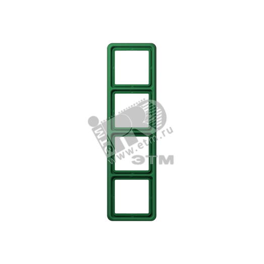 Рамка 4 поста универсальная ударопрочная зеленая
