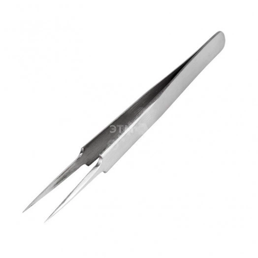 Пинцет прямой с острыми кончиками 125 мм