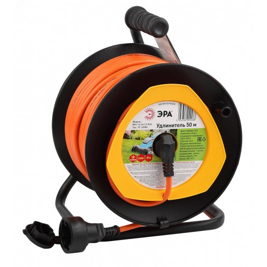 Удлинитель силовой RPx-1e-3x1.5-50m на п. катушке c/з 50м 1 гн ПВС 3х1.5 RPx-1e-3x1.5-50m ЭРА