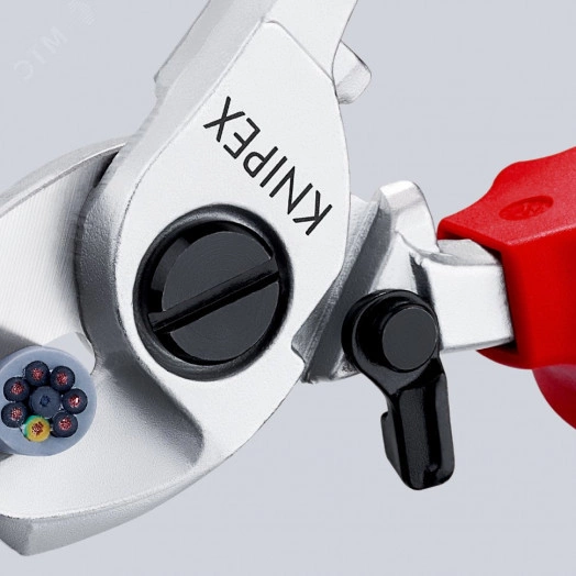 Кабелерез VDE 1000V с пружиной рез кабель 15мм (50мм AWG 1/0) L=165мм диэлектрический хромированный двухкомпонентные рукоятки